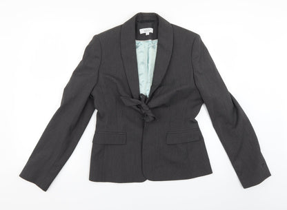 NEXT Womens Grey Striped  Jacket Blazer Size 10