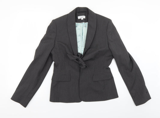 NEXT Womens Grey Striped  Jacket Blazer Size 10