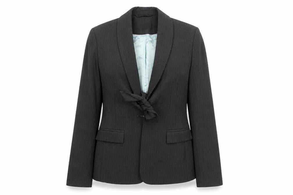 Next Womens Grey Striped  Jacket Blazer Size 10