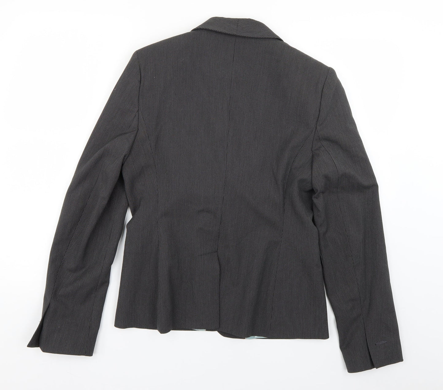 NEXT Womens Grey Striped  Jacket Blazer Size 10