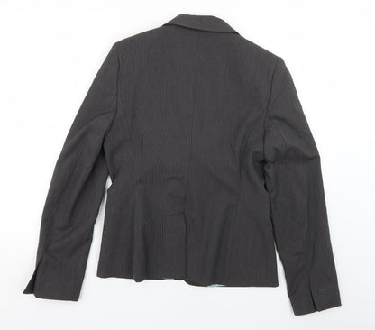 NEXT Womens Grey Striped  Jacket Blazer Size 10