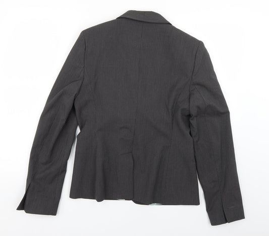 NEXT Womens Grey Striped  Jacket Blazer Size 10