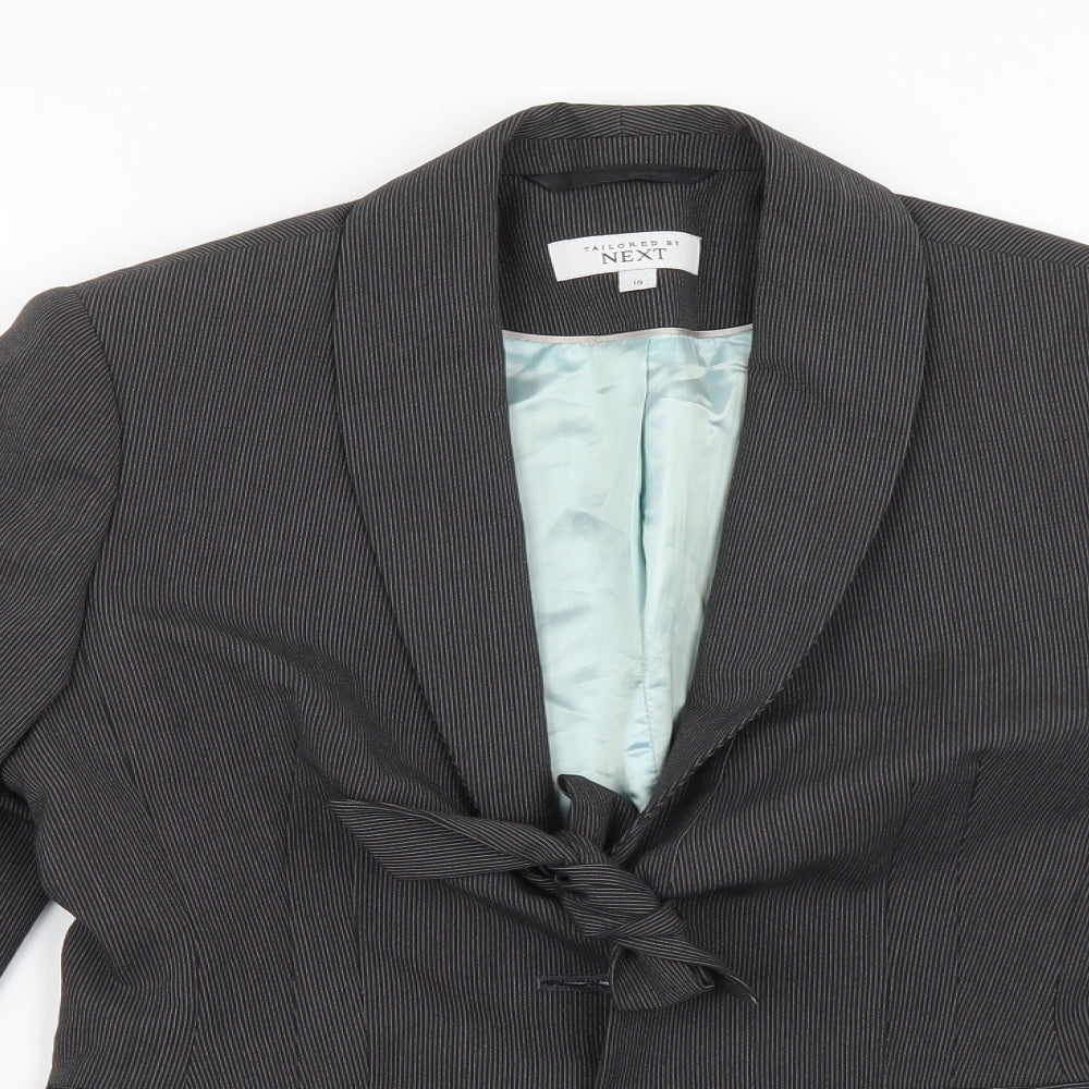 NEXT Womens Grey Striped  Jacket Blazer Size 10