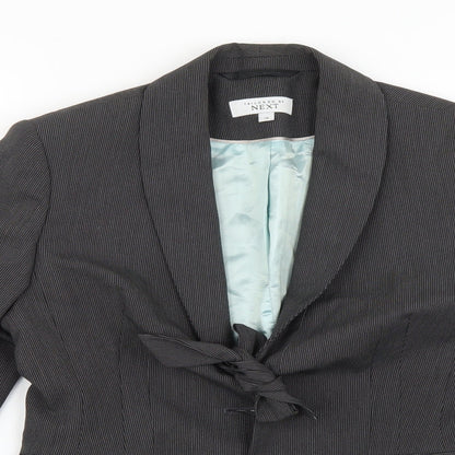 NEXT Womens Grey Striped  Jacket Blazer Size 10