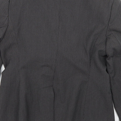 NEXT Womens Grey Striped  Jacket Blazer Size 10