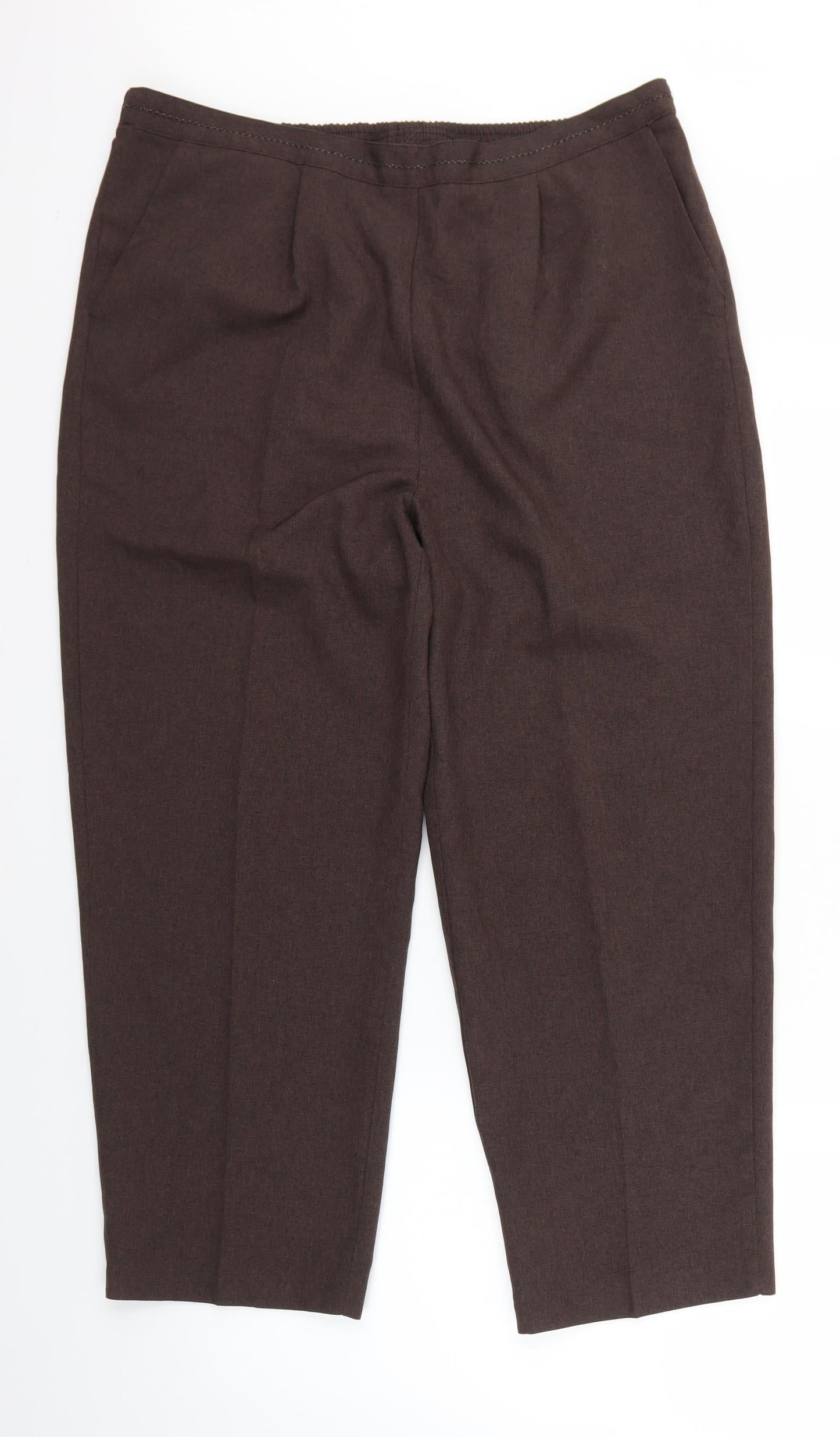 BM Womens Brown   Cropped Trousers Size 16 L23 in