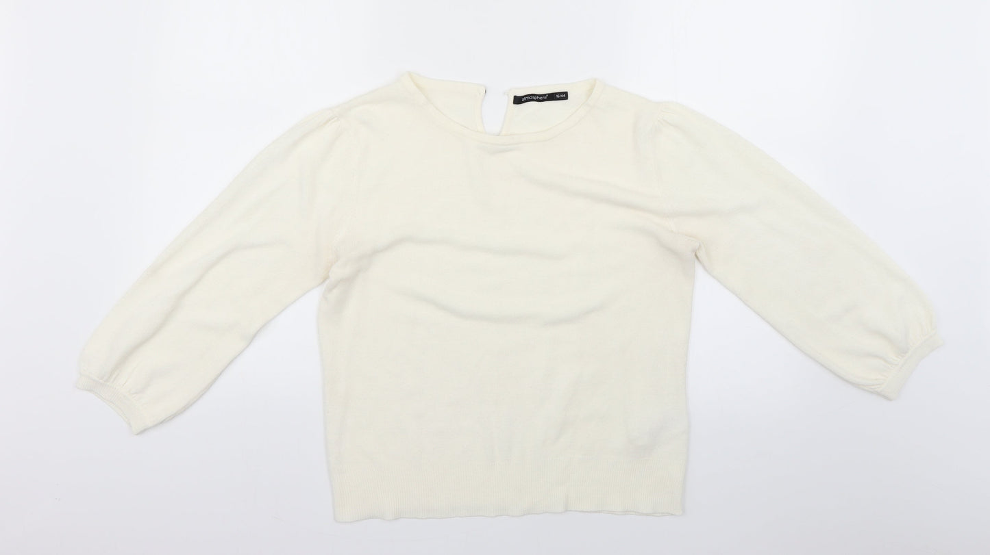 Atmosphere Womens White   Pullover Jumper Size 16