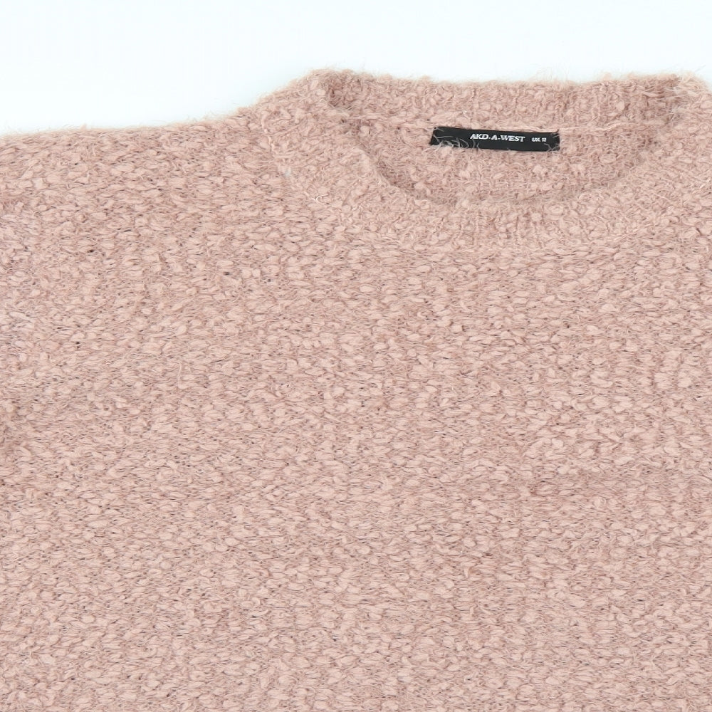 Womens UK Size 12 akd a west Pink Pullover Jumper