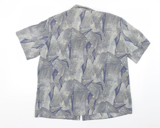 Berkertex Womens Multicoloured Geometric  Basic Button-Up Size 18