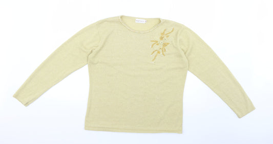 Womens UK Size M bonmarche Beige Pullover Jumper