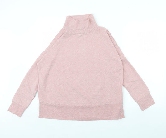 Womens UK Size 10 M&Co Pink Pullover Jumper