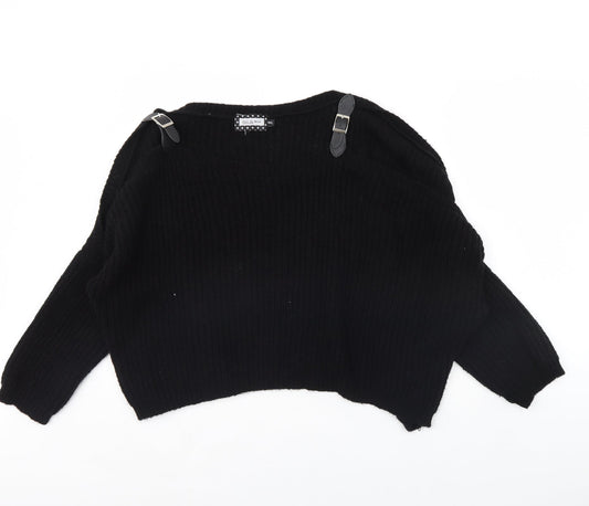 Girl In Mind Womens Black   Pullover Jumper Size M