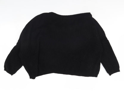 Girl In Mind Womens Black   Pullover Jumper Size M