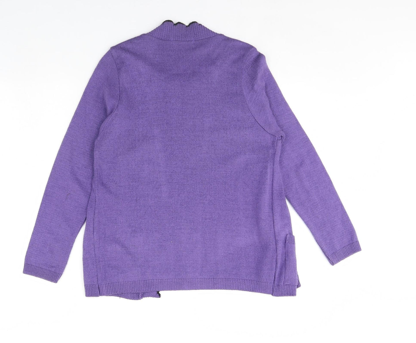 Envy Womens Purple Striped  Pullover Jumper Size S