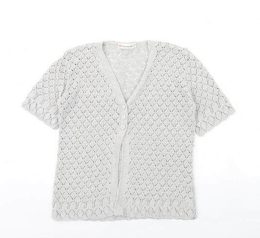 Womens UK Size L Beaumonde Grey Cardigan Jumper