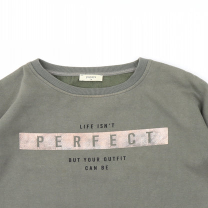 Womens UK Size 14 Papaya Green Pullover Jumper