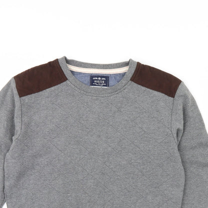 Blue Inc Mens Grey   Pullover Jumper Size XS  - Elbow pads