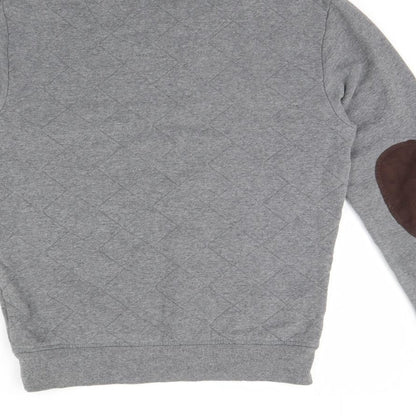 Blue Inc Mens Grey   Pullover Jumper Size XS  - Elbow pads