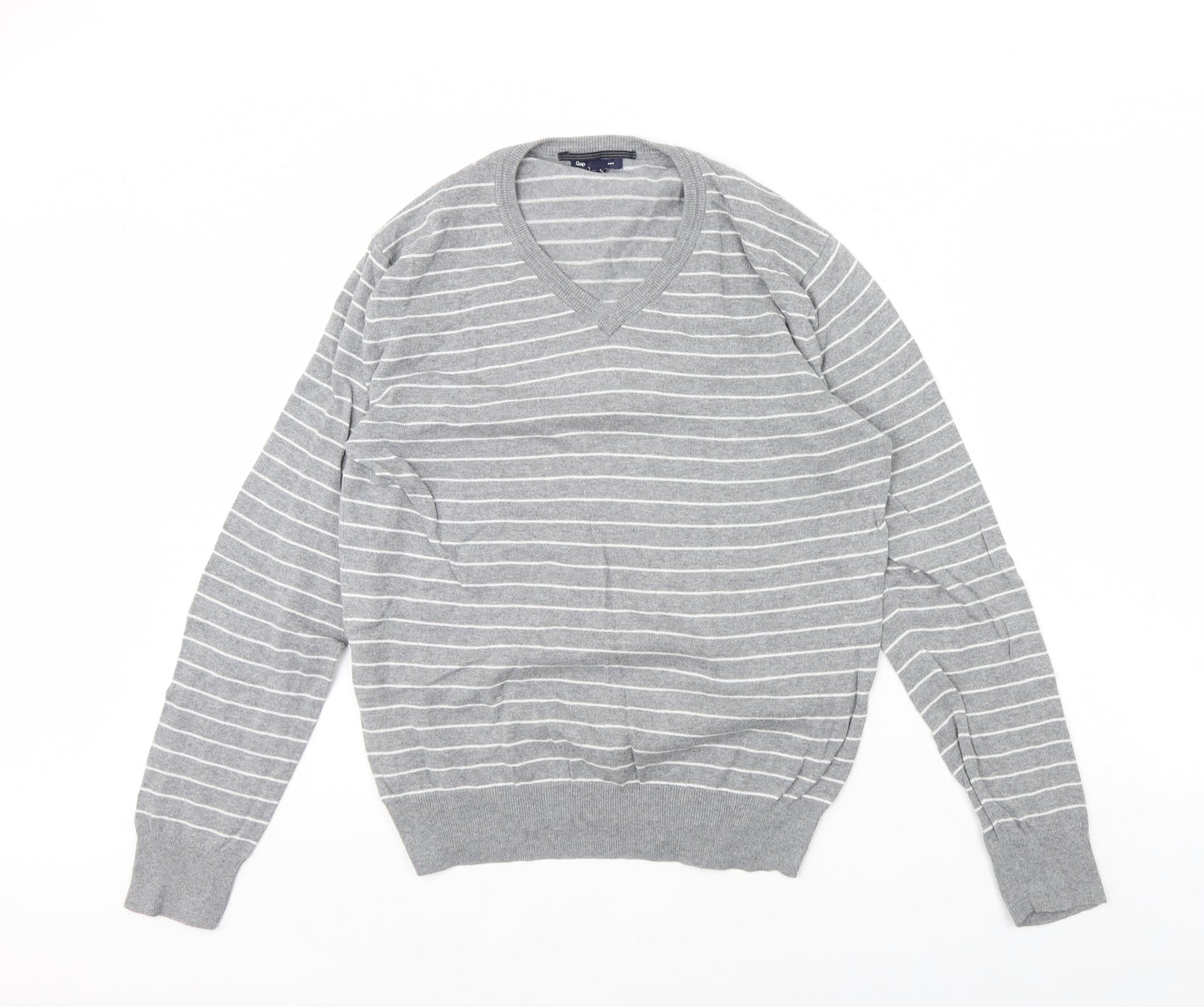 Gap Mens Green Striped  Pullover Jumper Size M