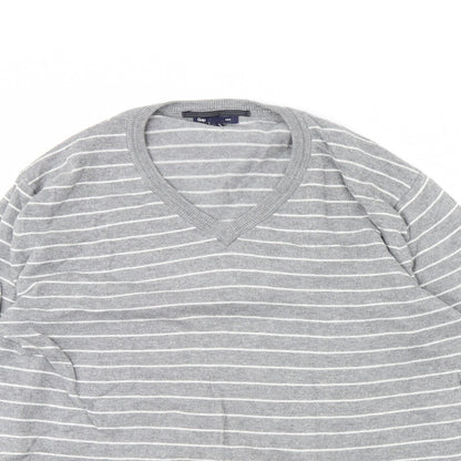 Gap Mens Green Striped  Pullover Jumper Size M