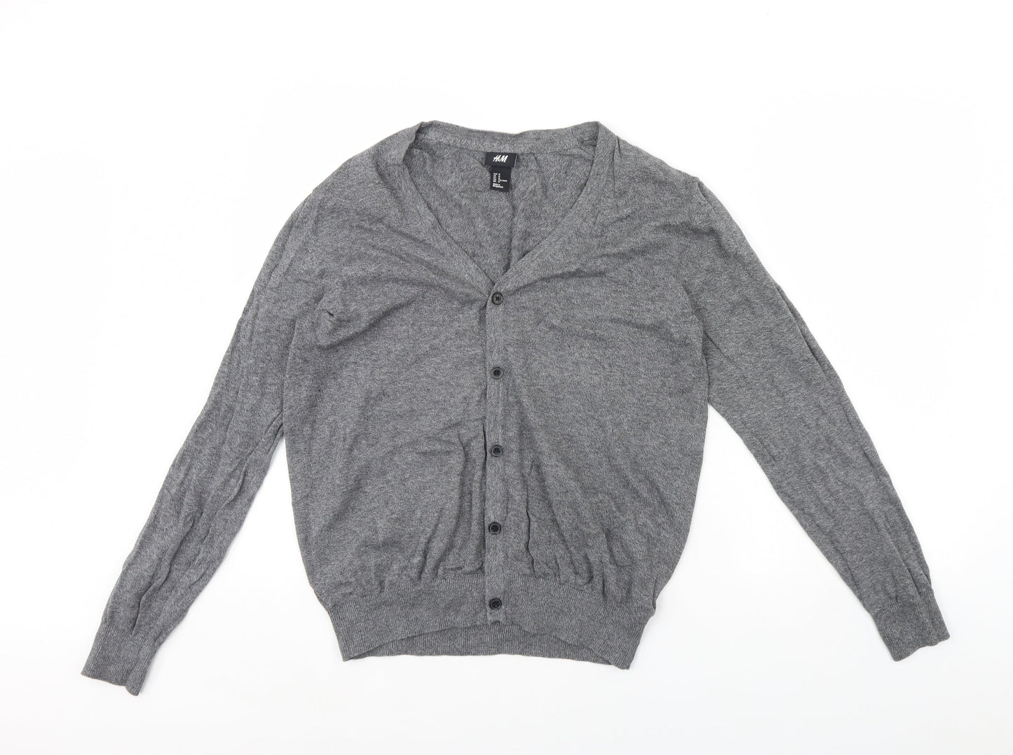 Womens UK Size M H&M Grey Cardigan Jumper
