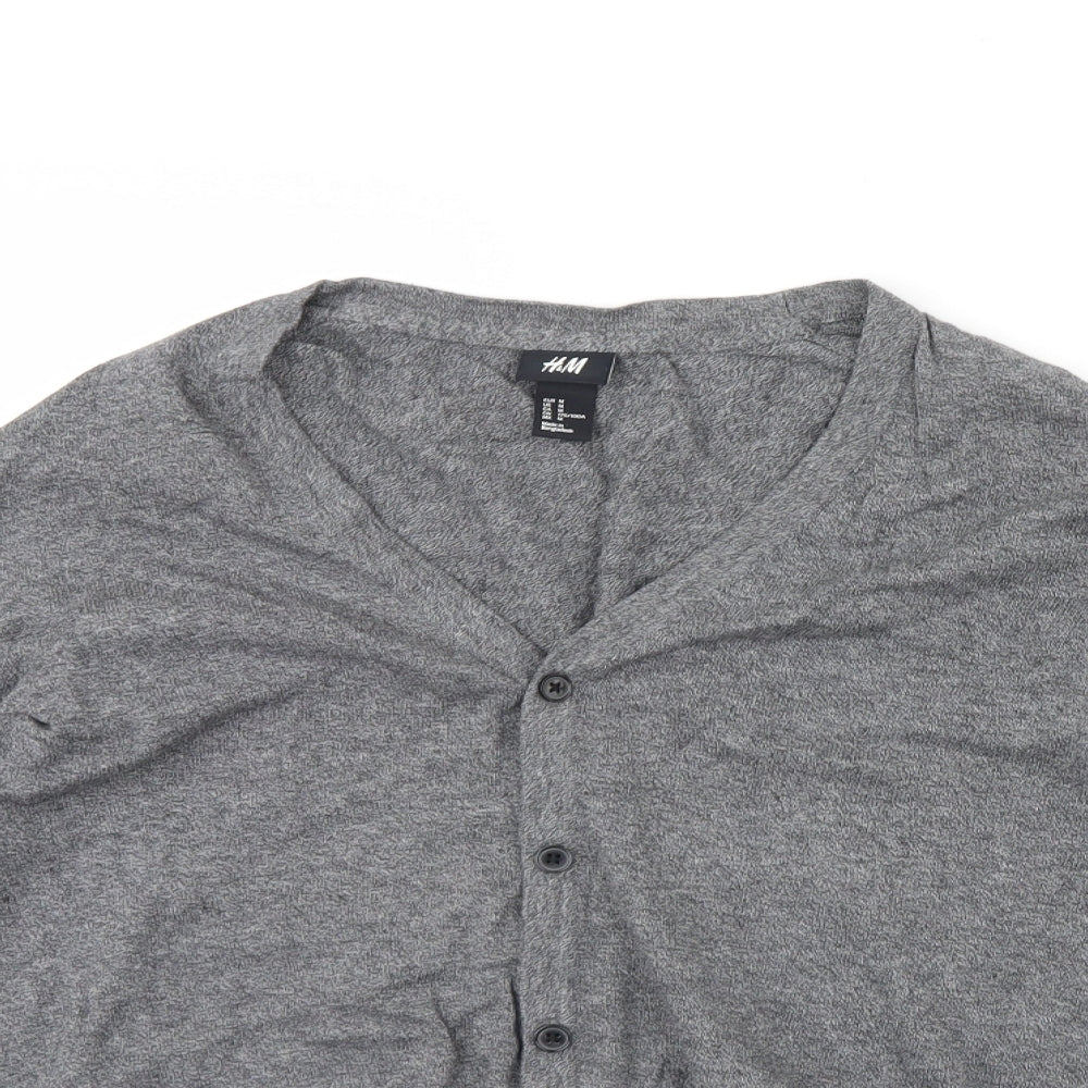 Womens UK Size M H&M Grey Cardigan Jumper