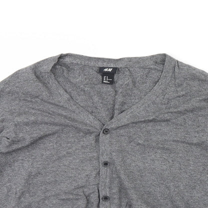 Womens UK Size M H&M Grey Cardigan Jumper
