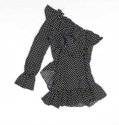 Saint Genies Womens Black Polka Dot  Mini  Size 6