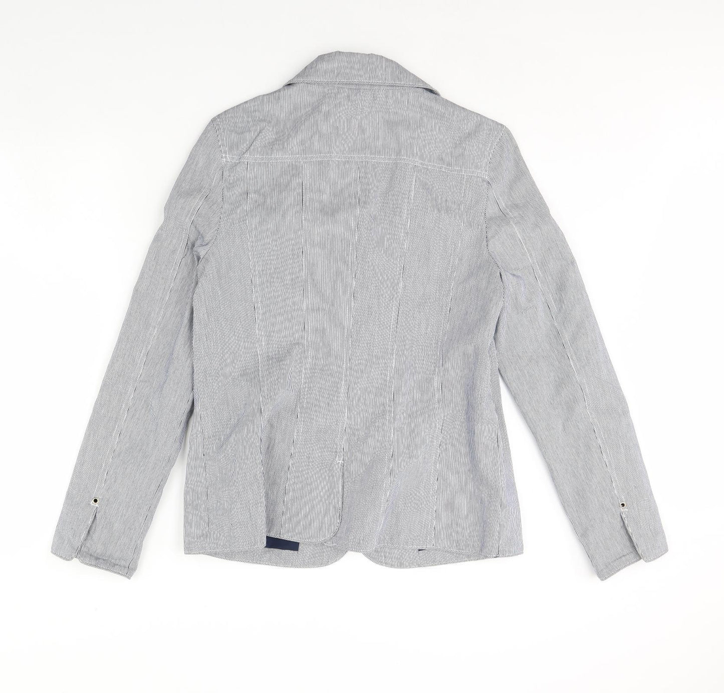 Hoi Polloi Womens Blue Striped  Jacket Blazer Size 16