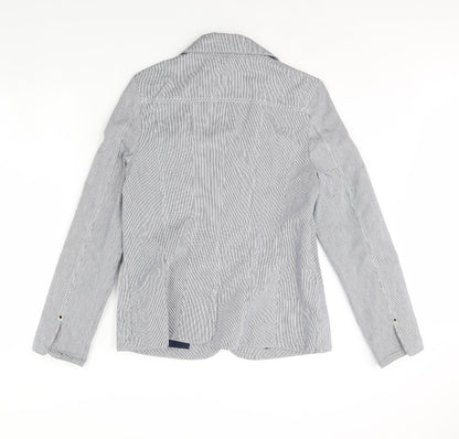 Hoi Polloi Womens Blue Striped  Jacket Blazer Size 16