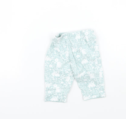 TU Girls Green Floral  Sweatpants Trousers Size 0-3 Months
