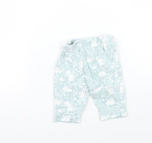 TU Girls Green Floral  Sweatpants Trousers Size 0-3 Months