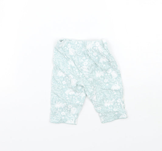 TU Girls Green Floral  Sweatpants Trousers Size 0-3 Months