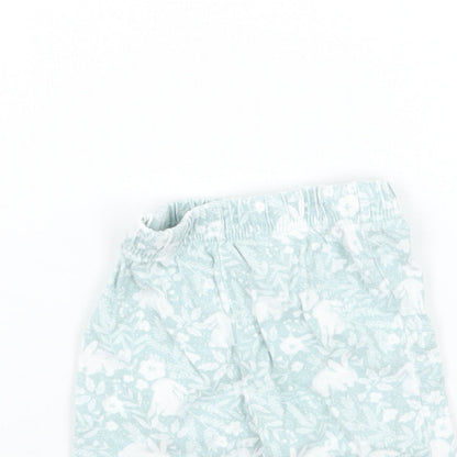 TU Girls Green Floral  Sweatpants Trousers Size 0-3 Months