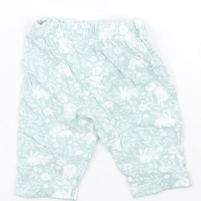 TU Girls Green Floral  Sweatpants Trousers Size 0-3 Months