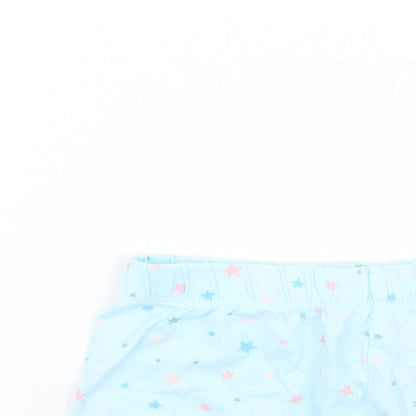 Marks and Spencer Girls Blue Geometric  Cropped Trousers Size 12-18 Months