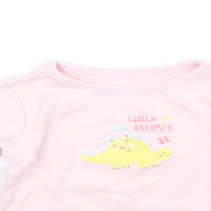 George Girls Pink   Basic T-Shirt Size 12-18 Months