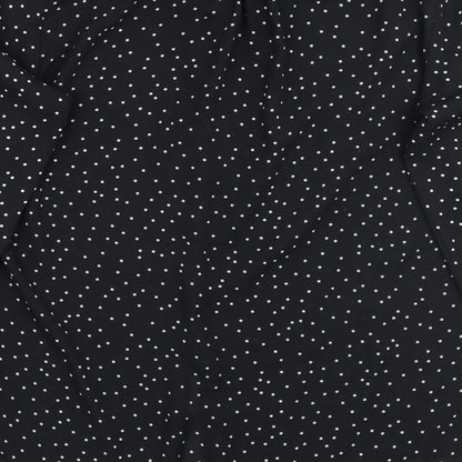 George Womens Black Polka Dot  Basic Button-Up Size 12
