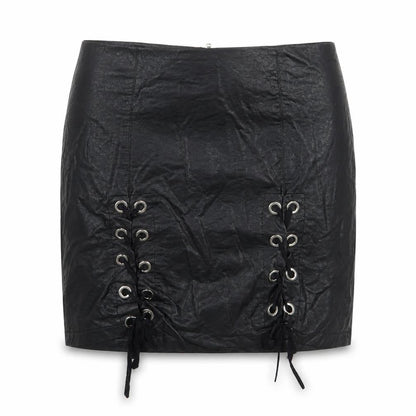 Vinceotto Womens Black   A-Line Skirt Size L
