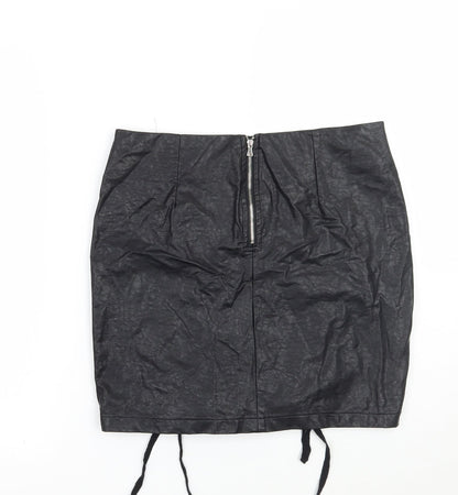 Vinceotto Womens Black   A-Line Skirt Size L