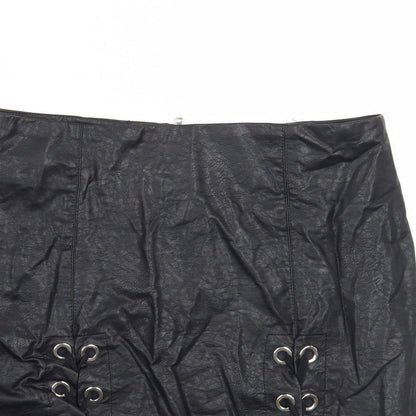 Vinceotto Womens Black   A-Line Skirt Size L