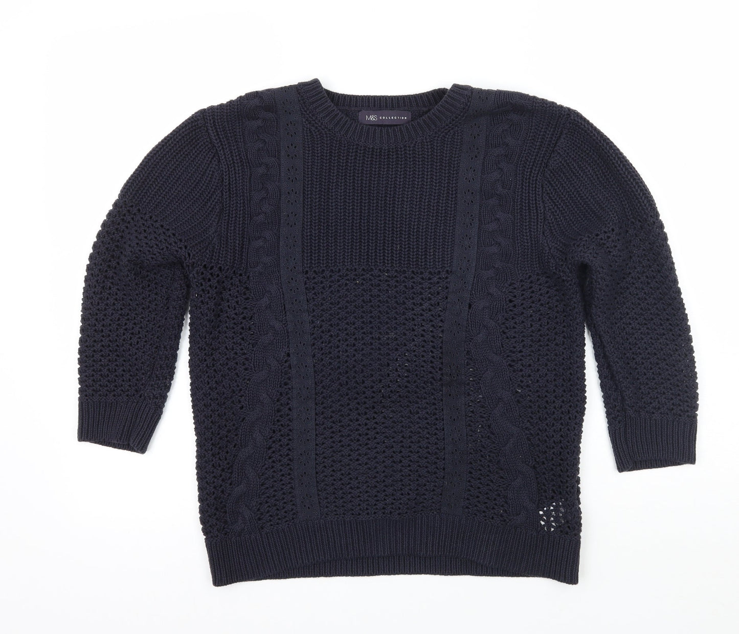 Womens UK Size 12 Marks and Spencer Blue Pullover Jumper