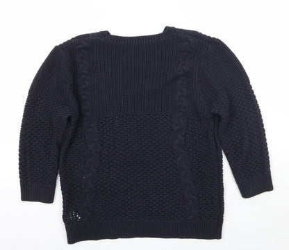 Womens UK Size 12 Marks and Spencer Blue Pullover Jumper