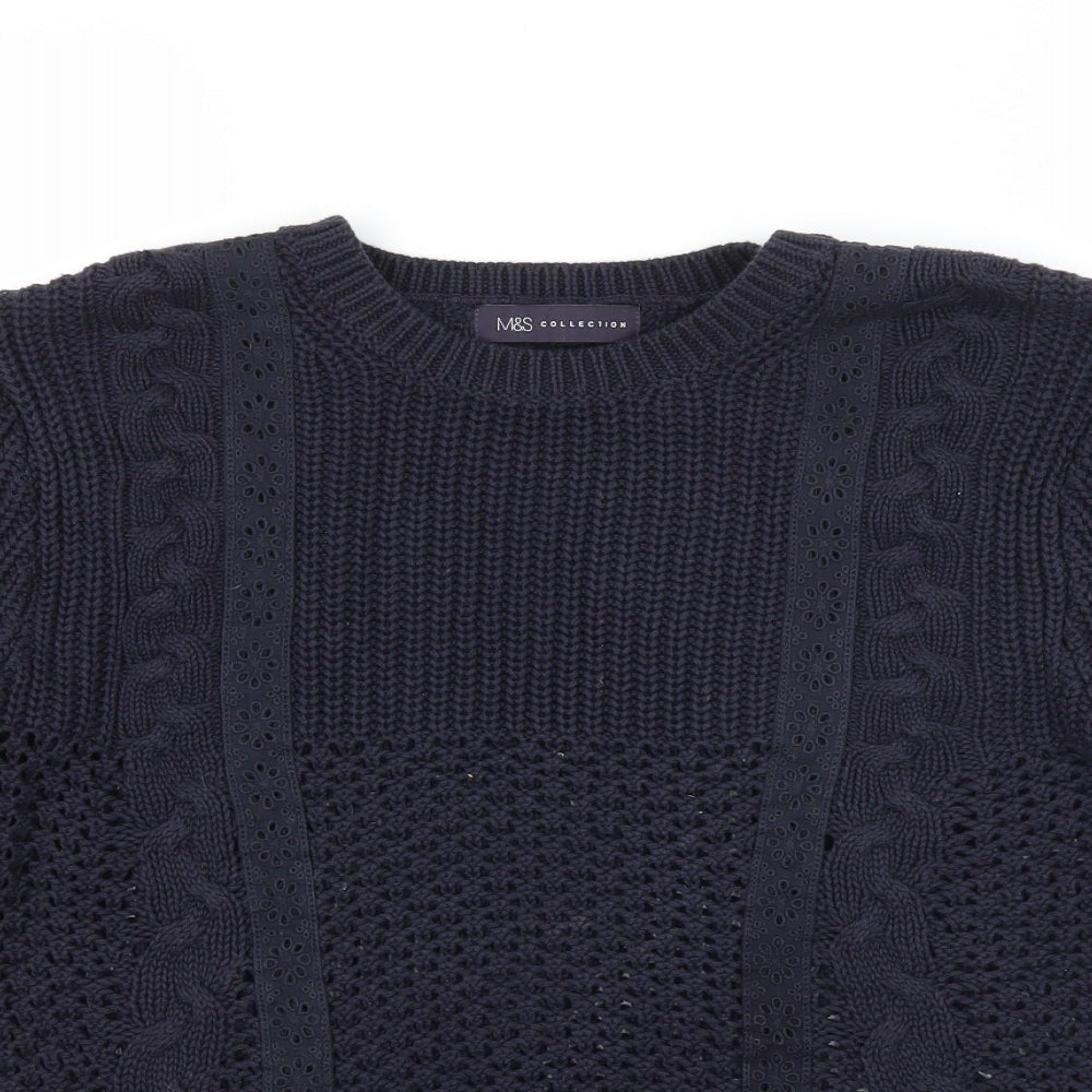 Womens UK Size 12 Marks and Spencer Blue Pullover Jumper