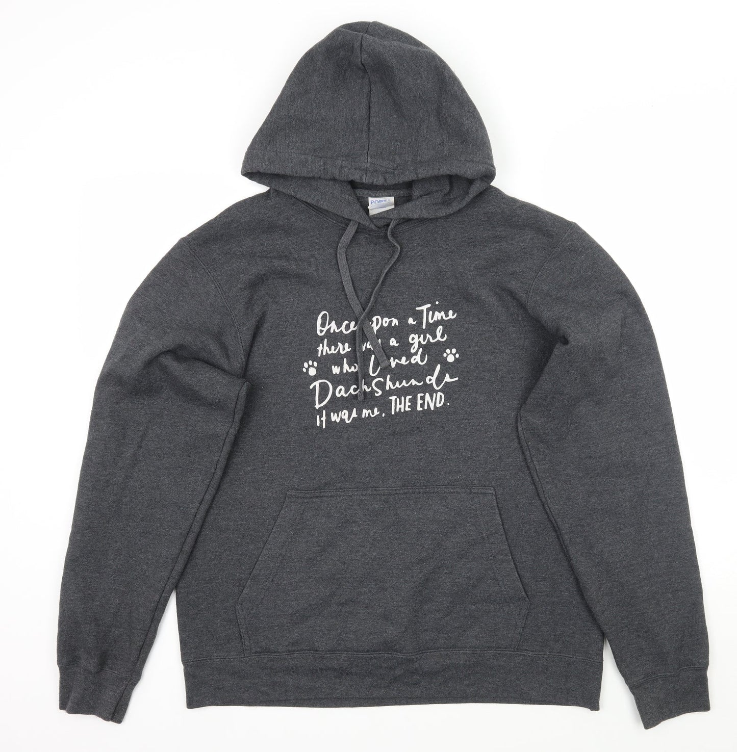 Port & Company Womens Grey   Pullover Hoodie Size M