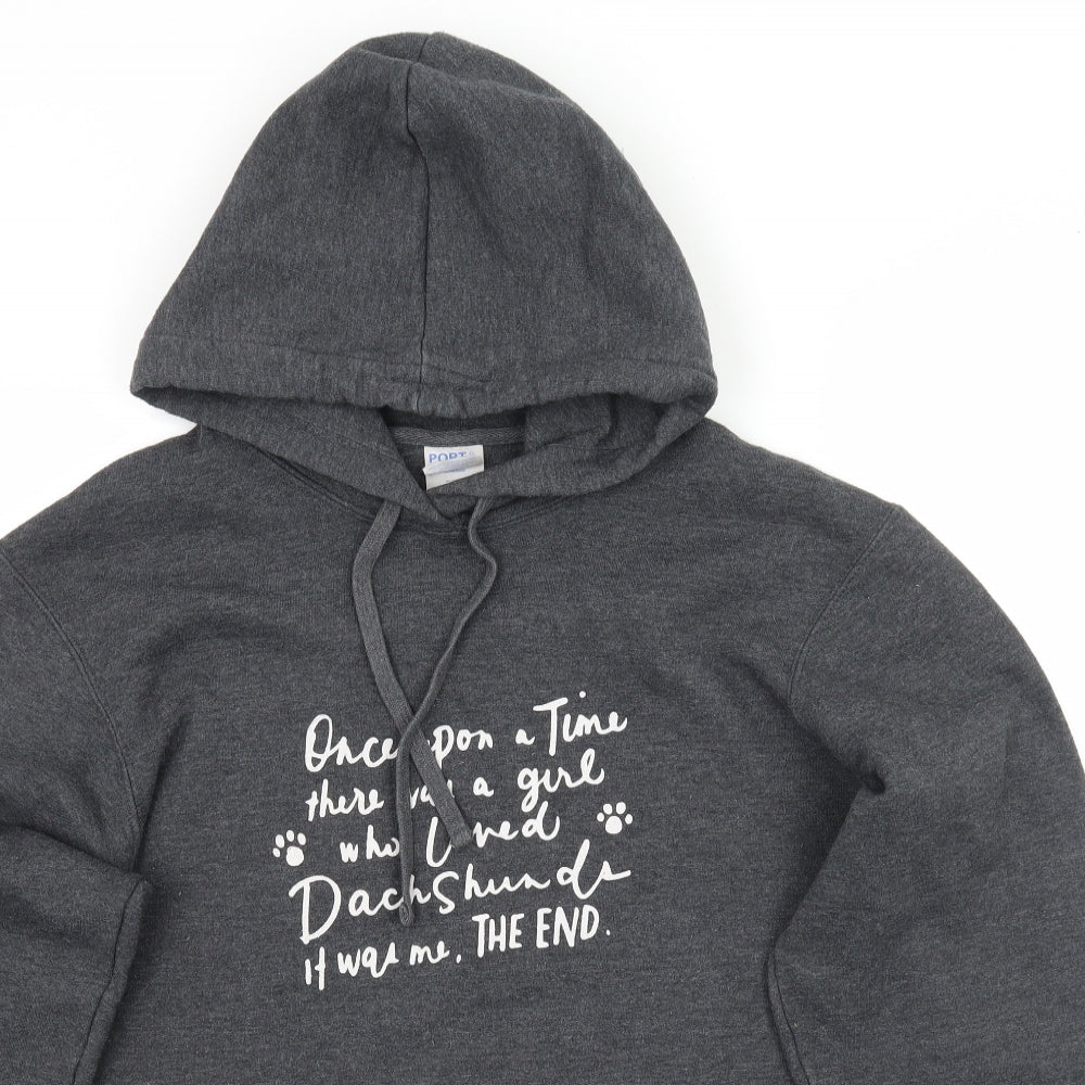 Port & Company Womens Grey   Pullover Hoodie Size M