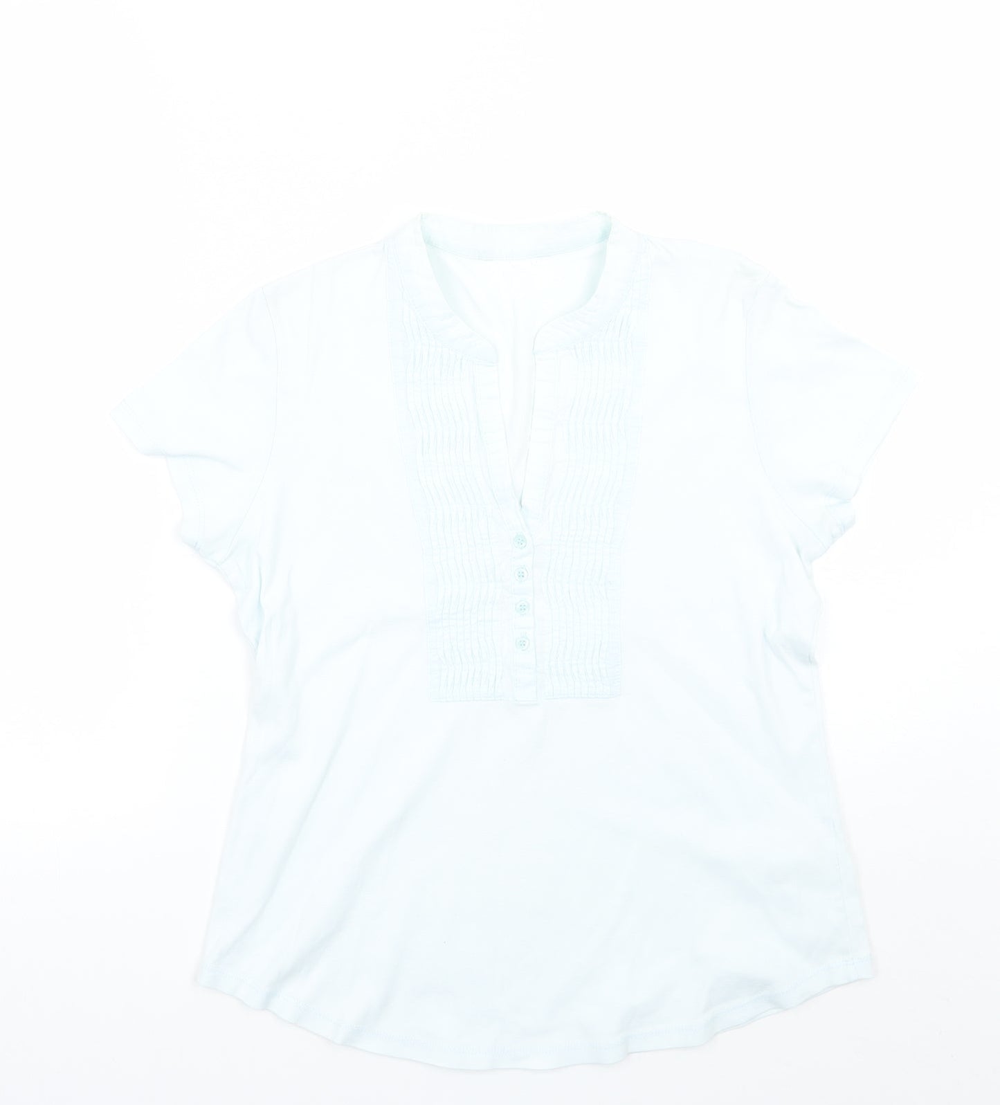 Womens UK Size 14 Marks and Spencer Blue Basic T-Shirt