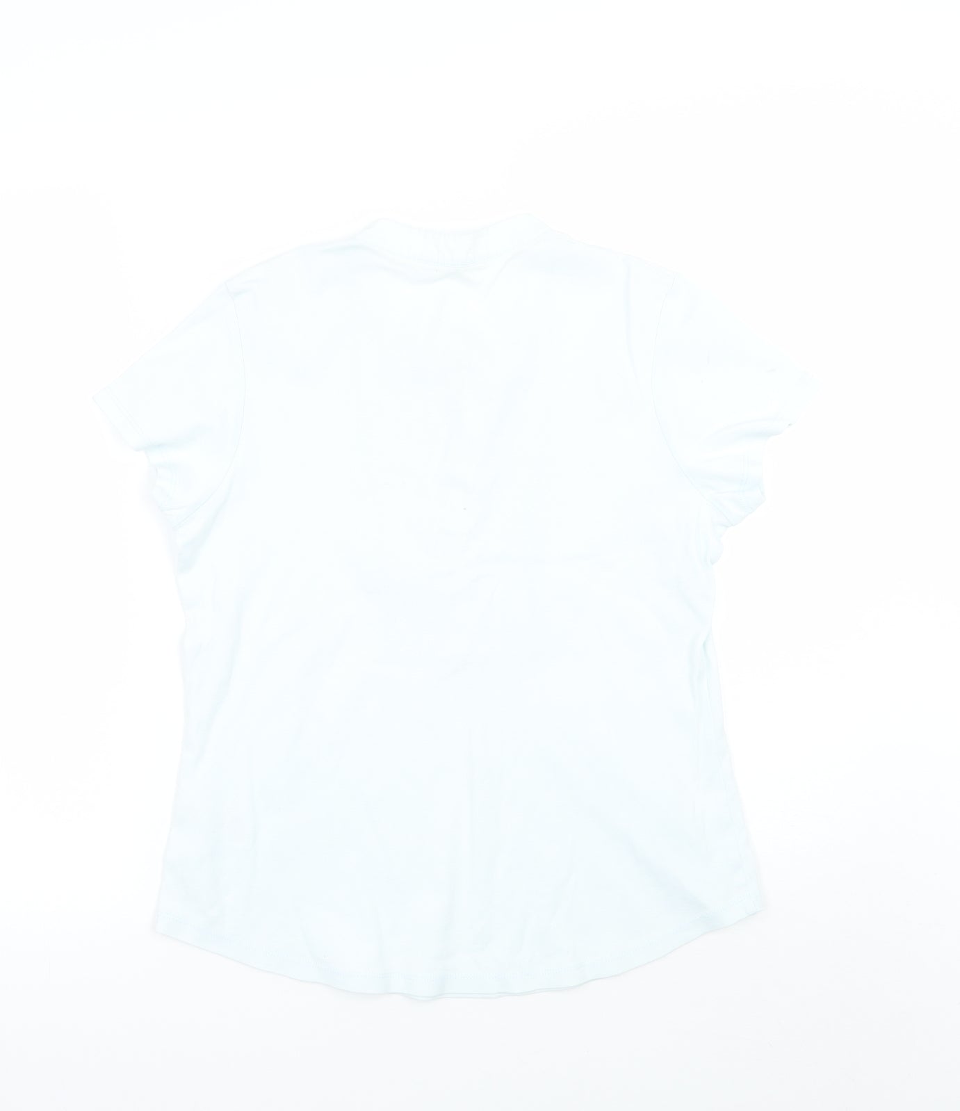 Womens UK Size 14 Marks and Spencer Blue Basic T-Shirt