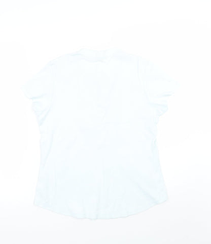 Womens UK Size 14 Marks and Spencer Blue Basic T-Shirt