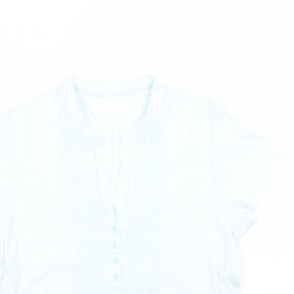 Womens UK Size 14 Marks and Spencer Blue Basic T-Shirt